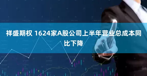 祥盛期权 1624家A股公司上半年营业总成本同比下降